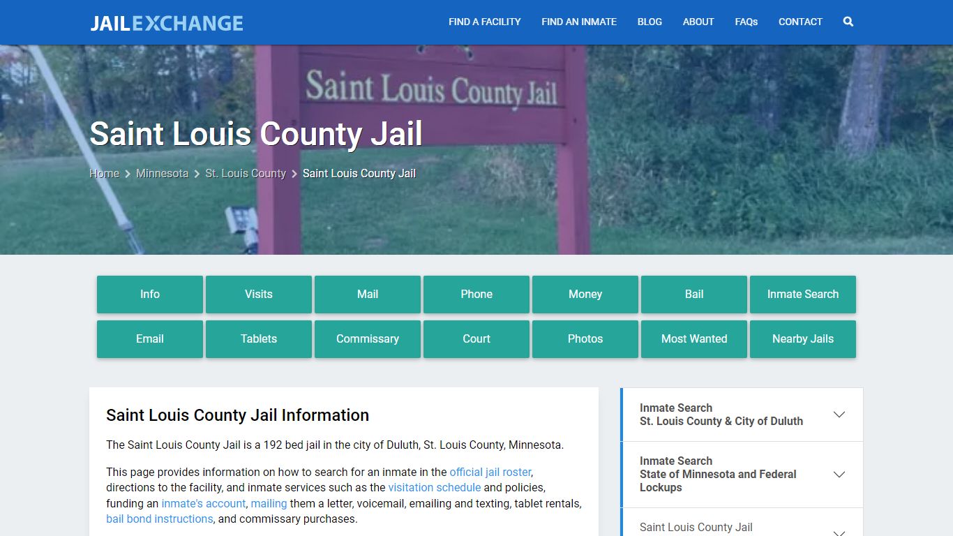 Saint Louis County Jail, MN Inmate Search, Information